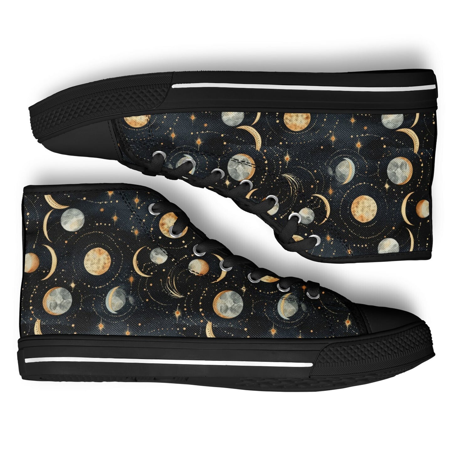 Urban Peak High Top Shoes #moon-phases #moon #space #galaxy #stars #detailed #pattern #seamless #background