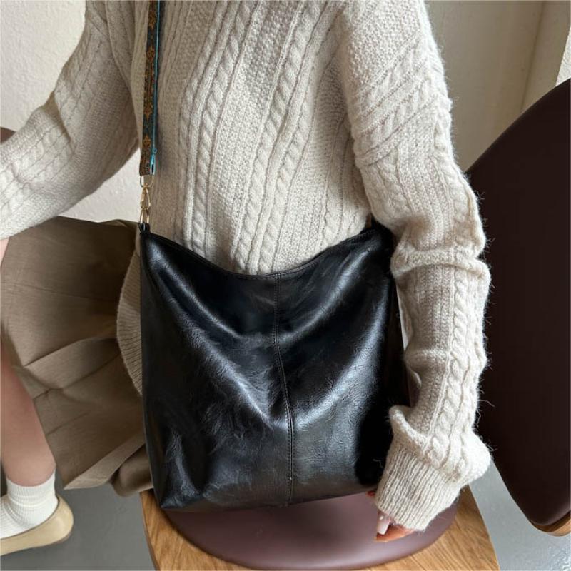 Bohemian Style Large Capacity Tote Bag for Women - Vintage Wide Strap Shoulder & Crossbody Bag with Intricate Embroidery, High-Quality Synthetic, White