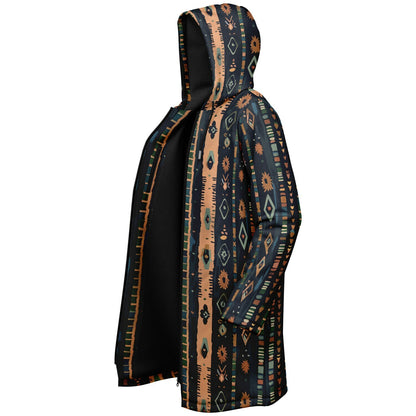 Mens Boho Style Zipper Cloak Tribal Abstract Art Boho Street Style