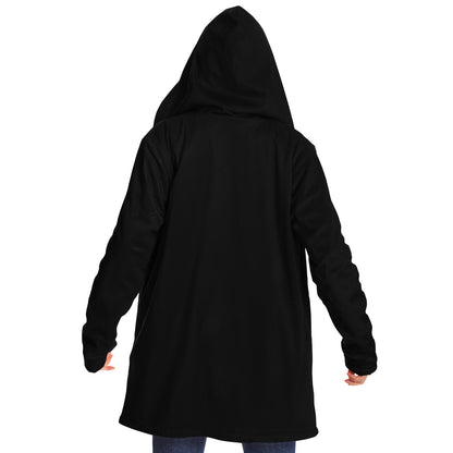 Black Oversized Hoodie Long Warm Hooded Sweatshirt Women Men, Plus Sizes Available