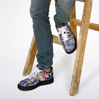 Core Low Shoes – Tropical Fish & Bright Coral Ocean Design Sneakers  Custom Design