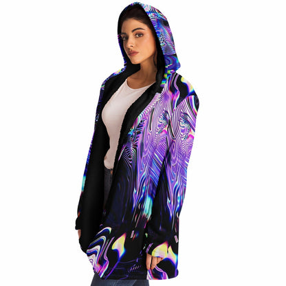 Psychedelic Cloak – Abstract Expressionism Trippy Hooded Cloak | Boho Men Style, Women's Fashion
