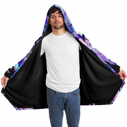 Psychedelic Cloak – Abstract Expressionism Trippy Hooded Cloak | Boho Men Style, Women's Fashion