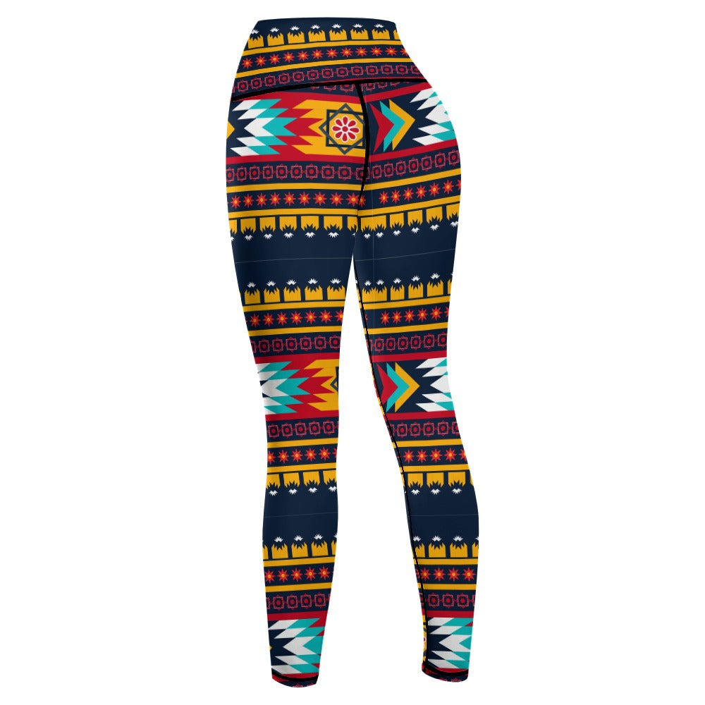 Women's Tribal Pattern Sports Yoga Pants