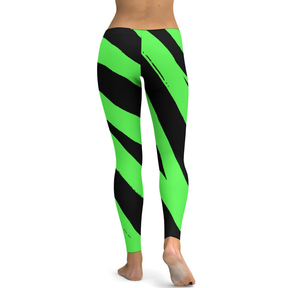 Green & Black Soft Ladies Yoga Pants