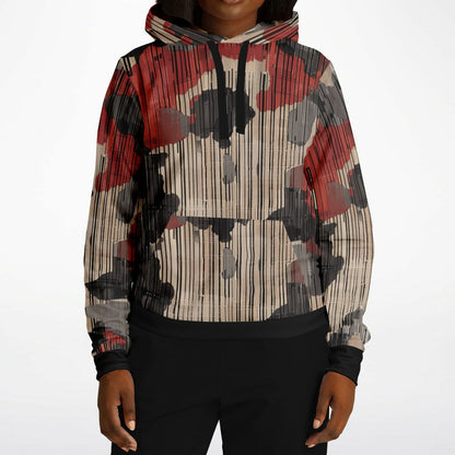 Red & Black Fashion Hoodie -  Men & Women Bohemian Style  Abstract Art Abstract Expressionism