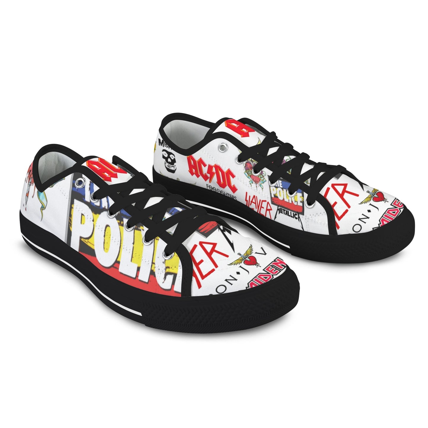Yolo Vibe Shoes 80's 90's band classics Hand Detailed Men's ANY size