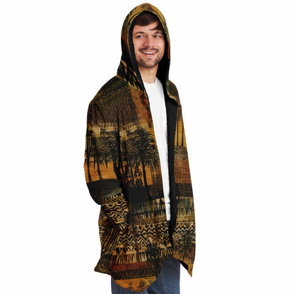 Tribal Hooded Cloak – Boho Street Style Palm Tree Coat | Boho Men Style