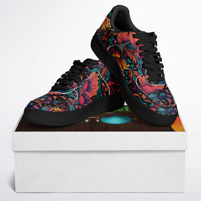 Core Low Shoes – Retro Floral Sneakers for Hippie Style