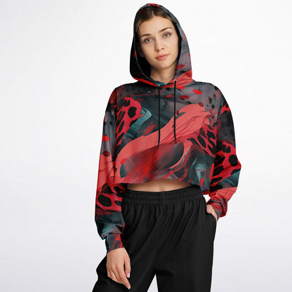 Black Red  Leopard Athletic Hoodie