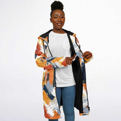 📌 Fall & Winter Warm Hoodie Coat | Abstract Grunge Brushstroke Design
