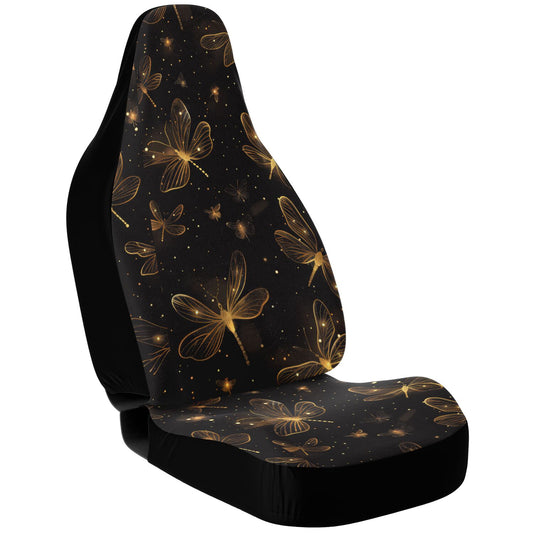 High Quality Golden Dragonfly Car Seat Covers – Custom Magical & Ethereal Design