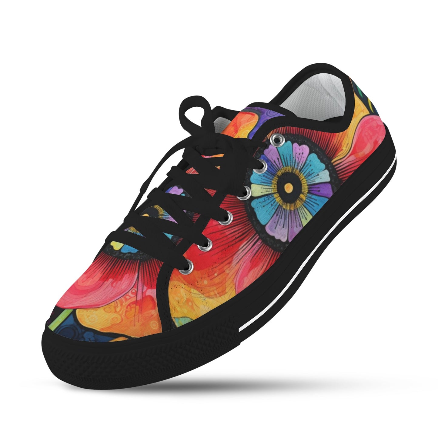 Whimsical Flower Women's Sneakers