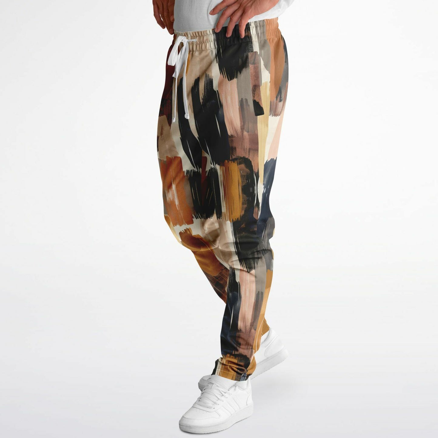 Abstract Brush-Stroke Track Pants