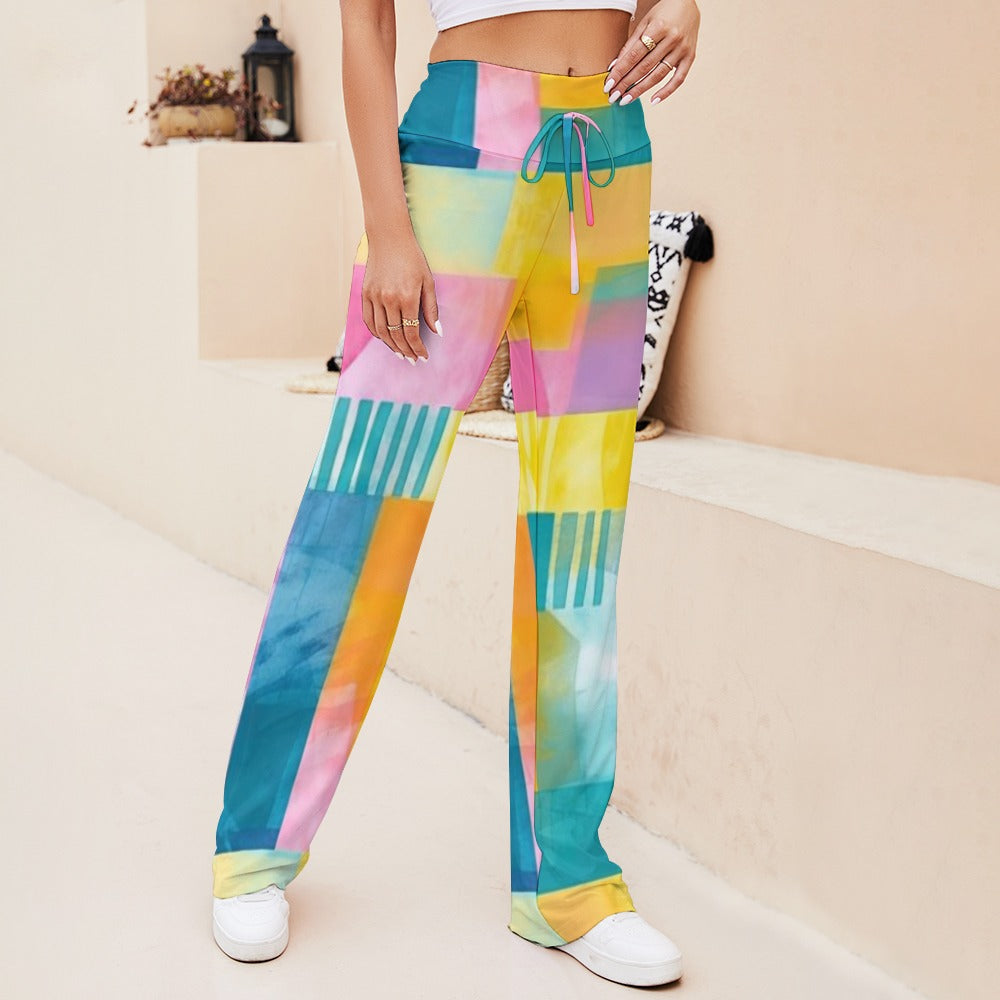 Straight Lace-Up Yoga Pants