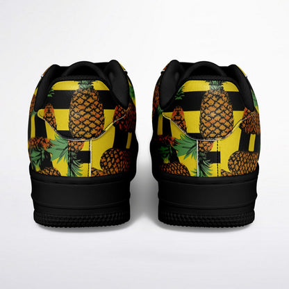 Core Low Shoes, Tropical Pineapple Sneakers, Colorful Summer Low Tops, Beach Vacation Shoes, Custom Shoes