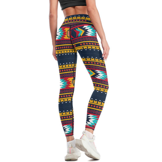 Women's Tribal Pattern Sports Yoga Pants