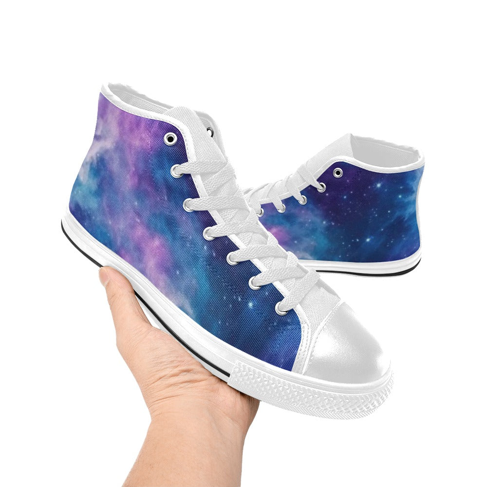 Custom Designed Galaxy Shoes: Custom Celestial High-Top Sneakers