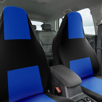Classy Black & Blue Car Seat Covers – Stylish Protection for Your Ride  High Quality Custom Design