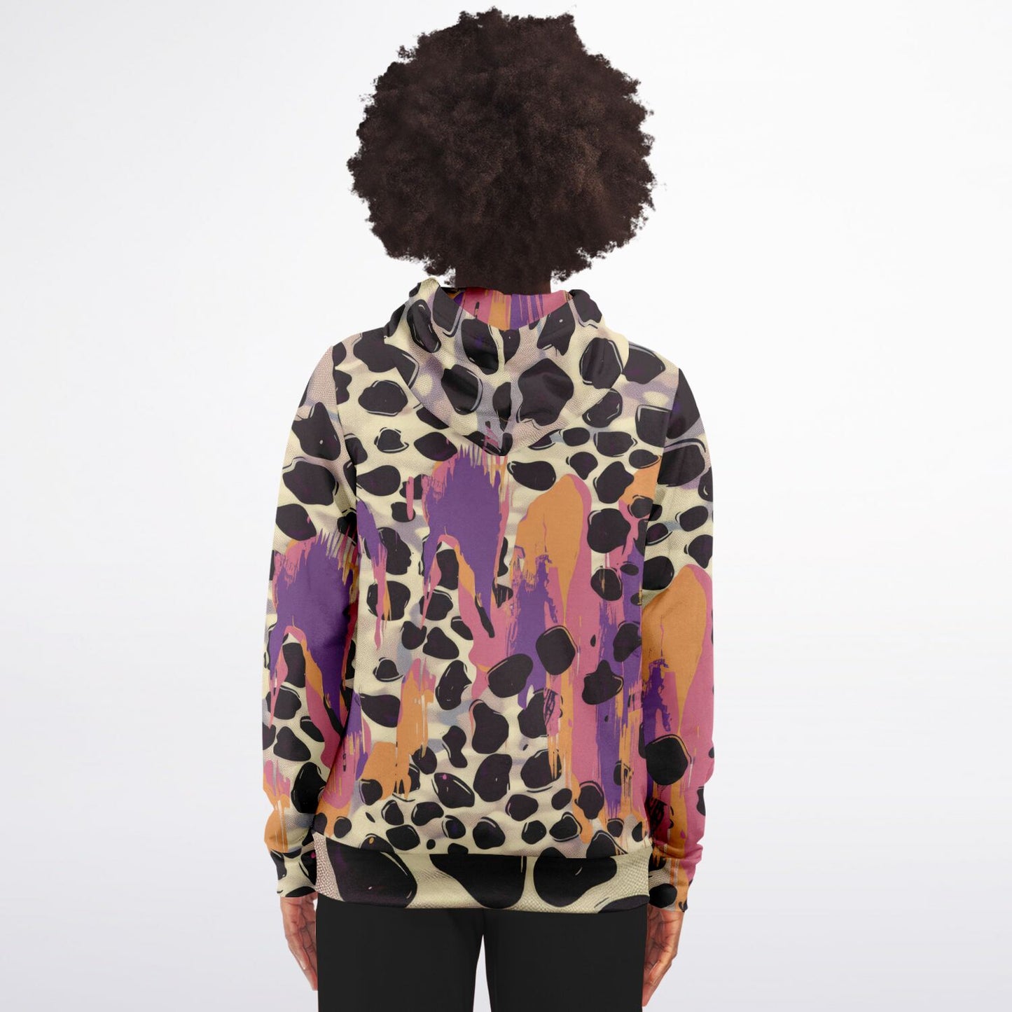Animal Print Fashion Zip-Up Hoodie