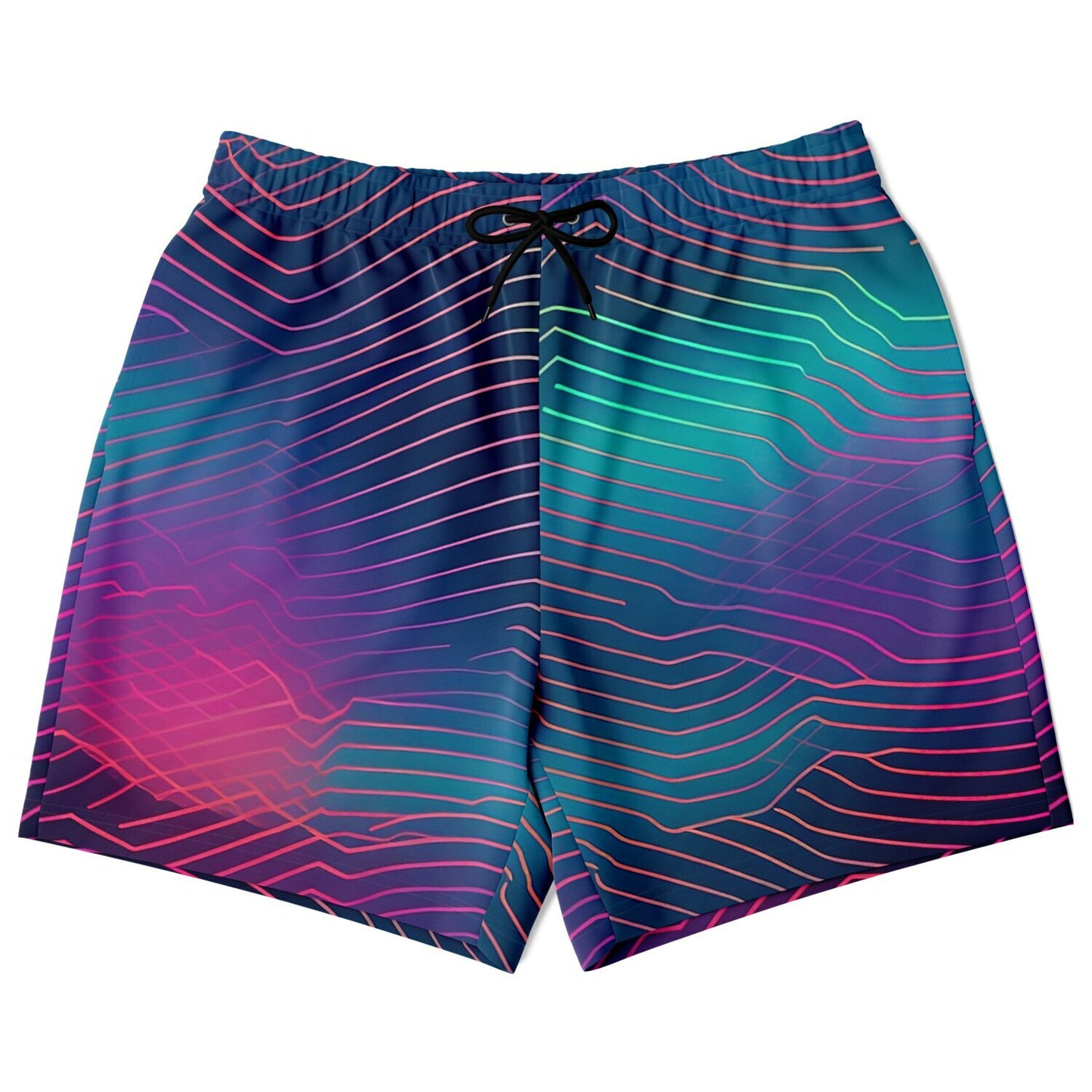 Wave Fashion Shorts | Mens Shorts | Colorful Abstract | Festival & Streetwear Style | Festival Shorts