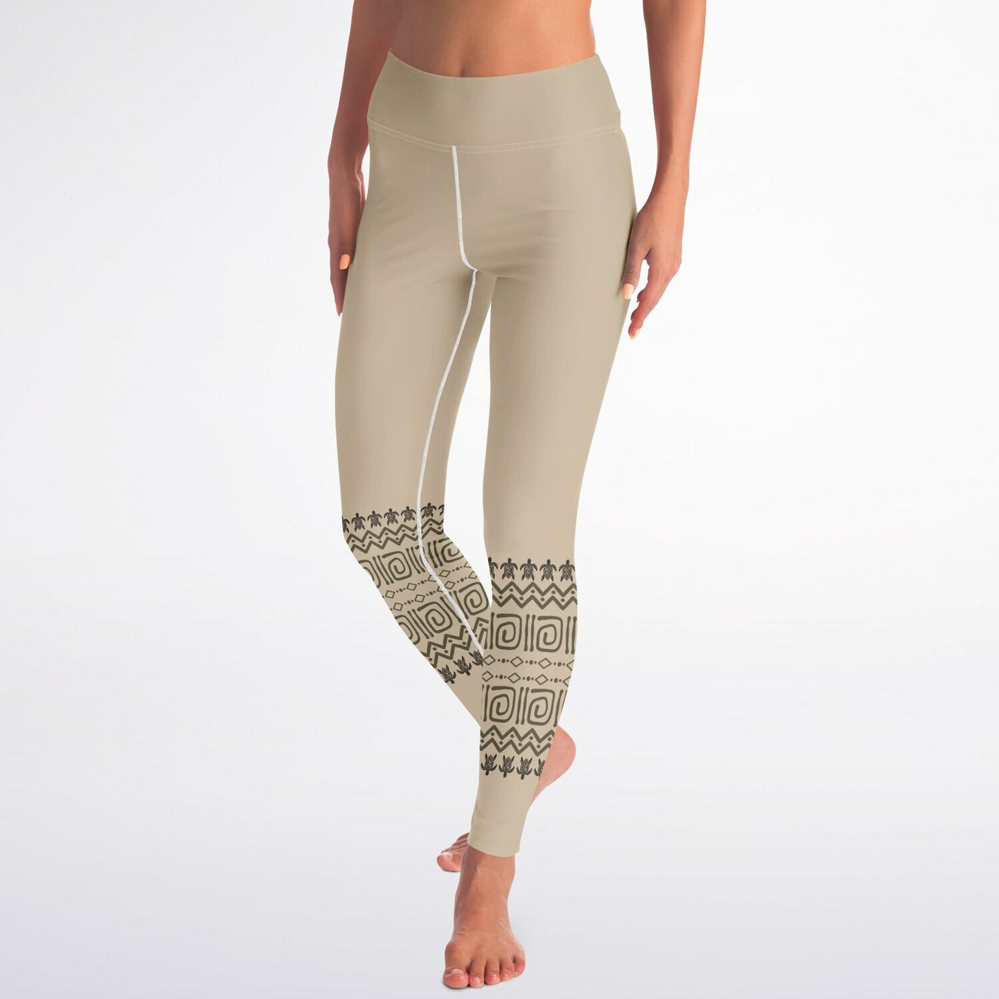 Boho Tribal Yoga Leggings – Full Length Festival Pants, Hand Block Print Yoga Trousers & Activewear copy copy