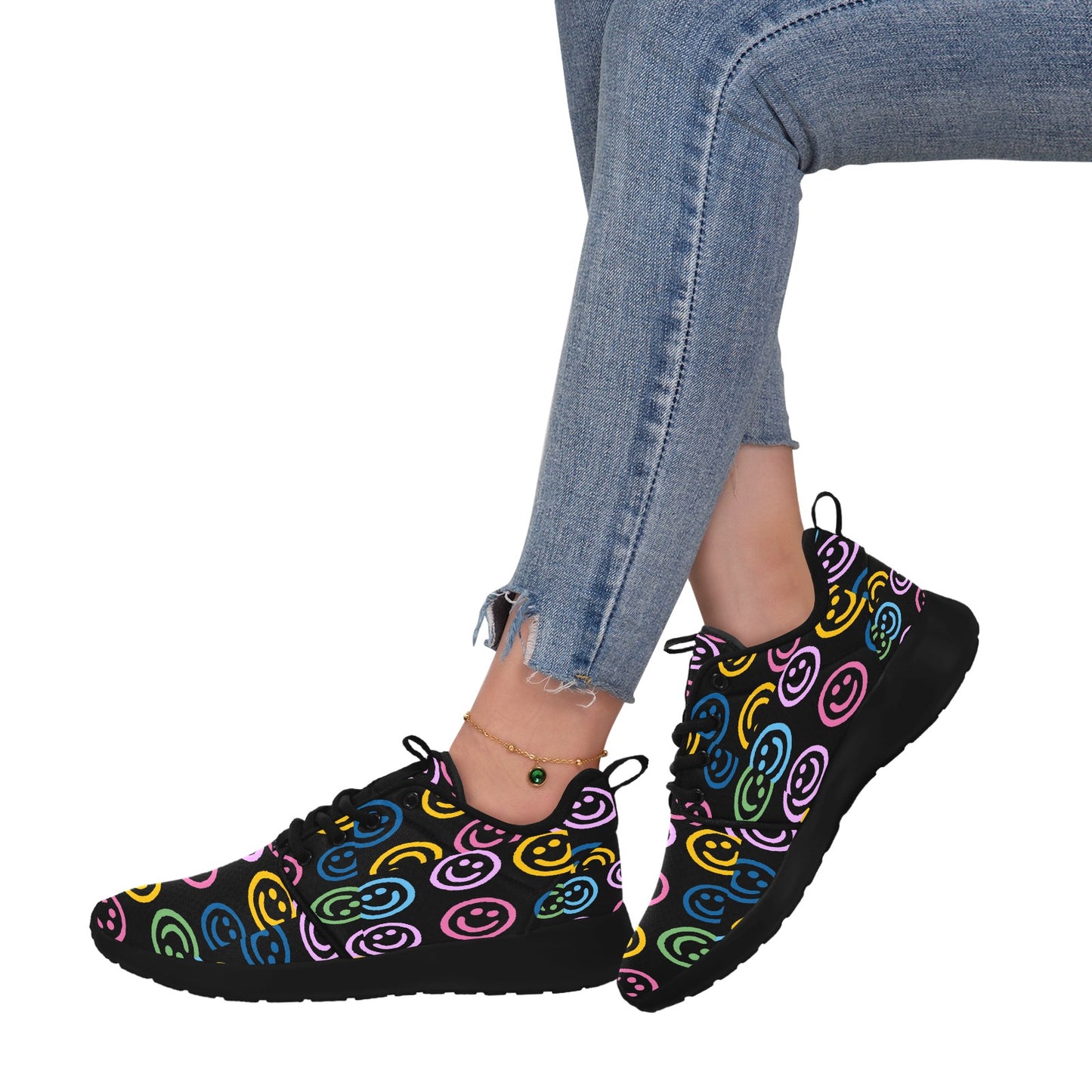 Smiley Faces Women's Pull Loop Sneakers