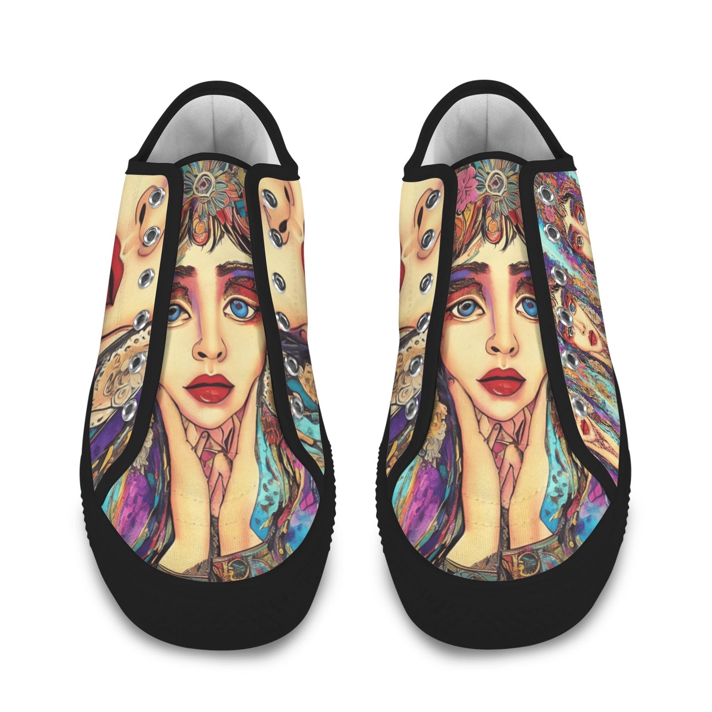 Bohemian Art Low Top Women's Shoes