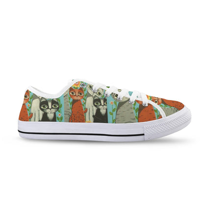 Whimsical Cats Low Top Women's Shoes