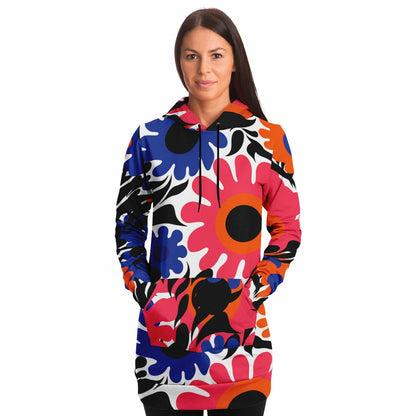 Floral Fashion Longline Hoodie Boho Outfits