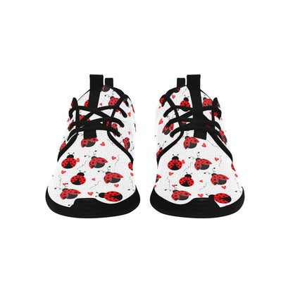 Ladybugs Love Women's And Children's Sneakers, Ladybird Shoes Art, White & Black Sneakers, Lady Bug Shoes, Custom Sneakers