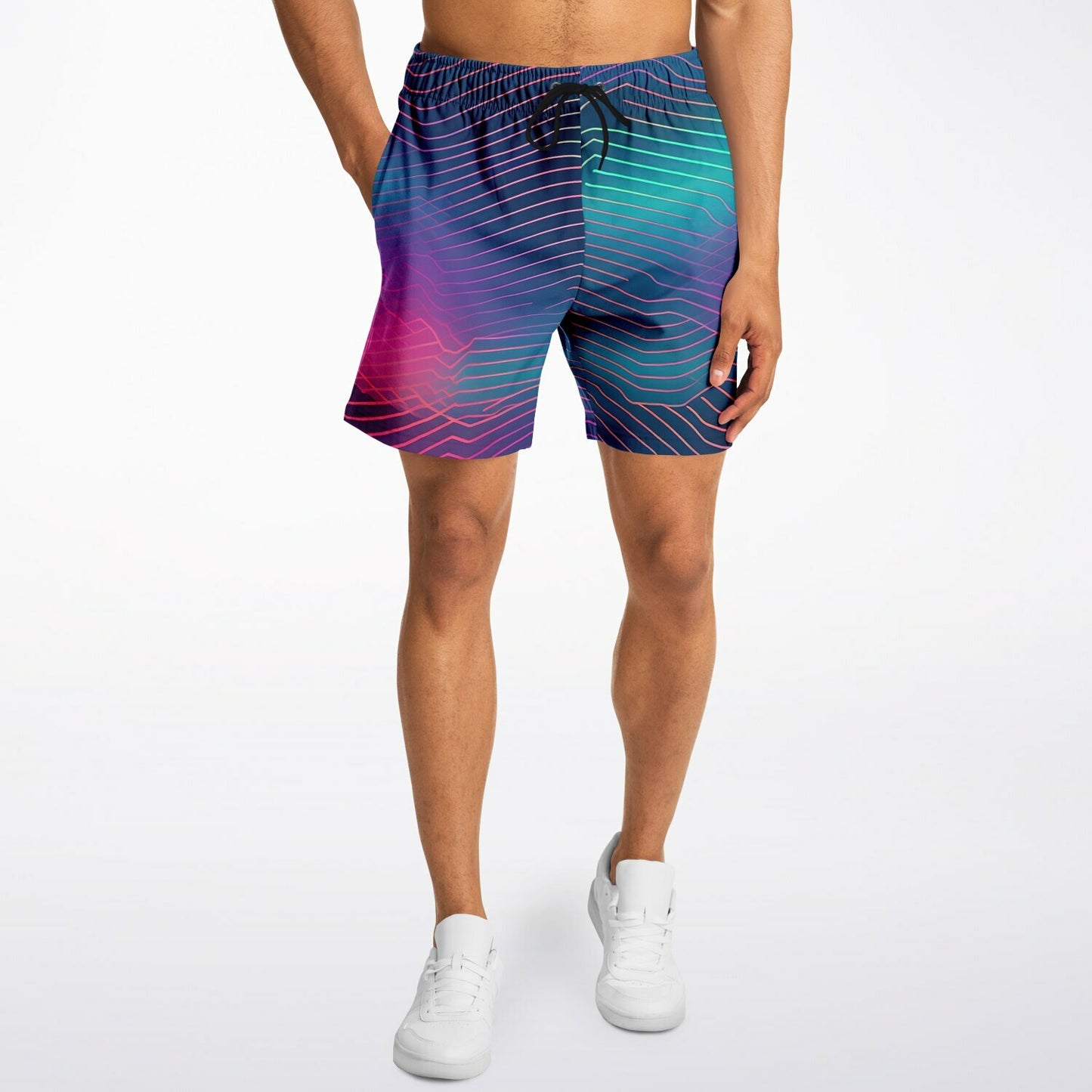 Wave Fashion Shorts | Mens Shorts | Colorful Abstract | Festival & Streetwear Style | Festival Shorts
