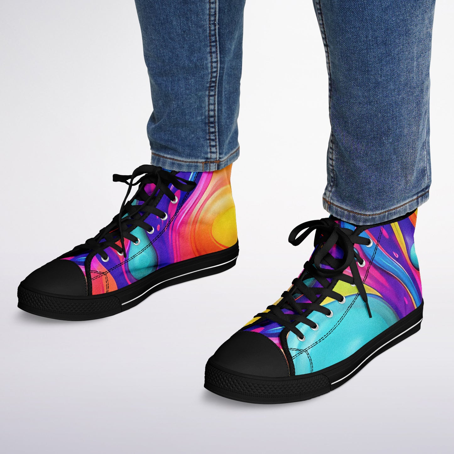 Urban Peak High Tops – Purple & Pink Liquid Paints 🎨 Because Boring Shoes Are Illegal