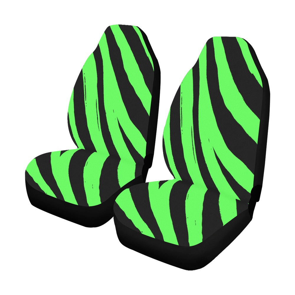 Green and Black Car Seat Covers (Set of 2)