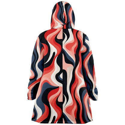 Showstopper Swirl Red Pink White Black Multicolor Hooded Wrap Custom Design