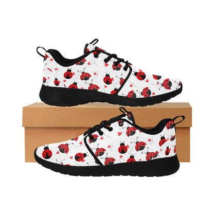 Ladybugs Love Women's And Children's Sneakers, Ladybird Shoes Art, White & Black Sneakers, Lady Bug Shoes, Custom Sneakers