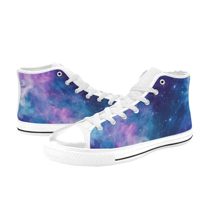 Custom Designed Galaxy Shoes: Custom Celestial High-Top Sneakers
