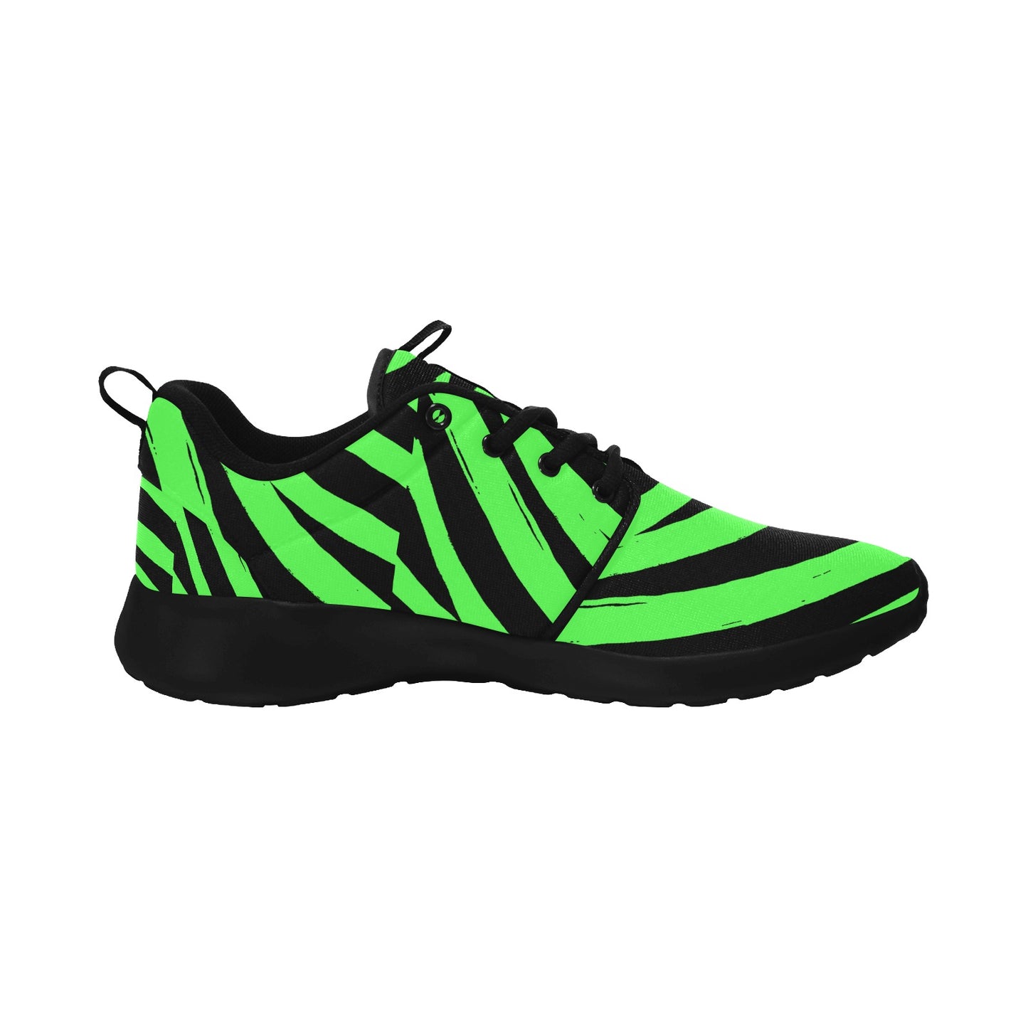 Fluorescent Green & Black Women's Pull Loop Sneakers