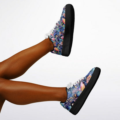 Core Low Shoes – Tropical Fish & Bright Coral Ocean Design Sneakers  Custom Design