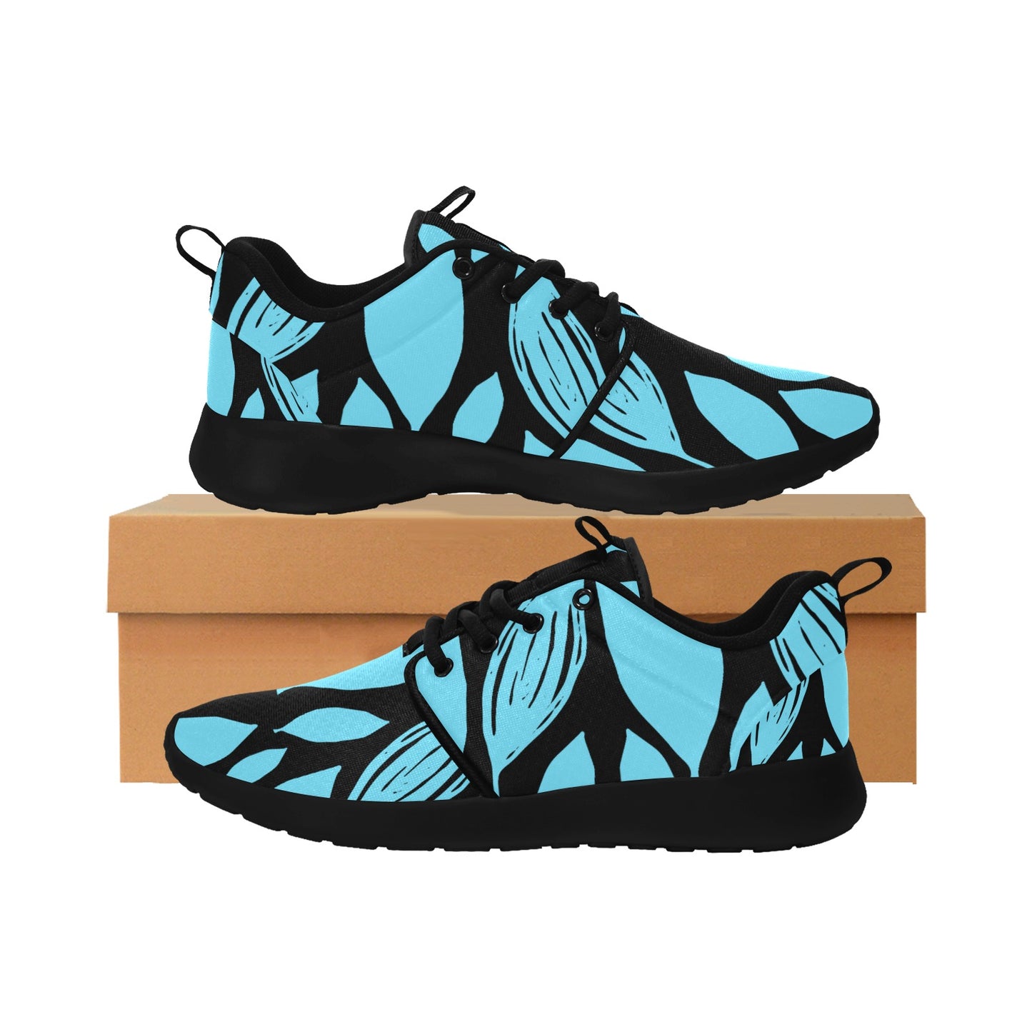 Teal & Black Women's Pull Loop Sneakers