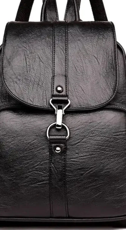 Anti-Theft Leather Backpack for Women + FREE Smart Tracker