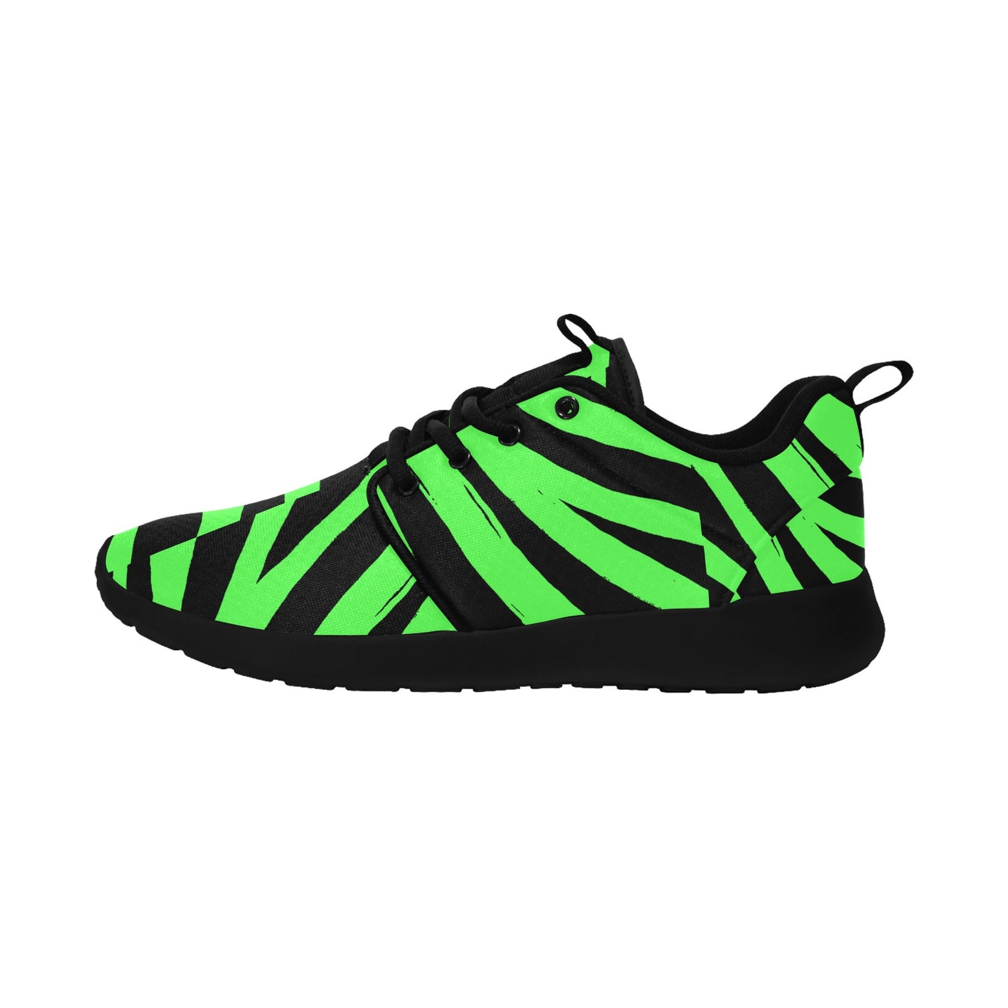 Fluorescent Green & Black Women's Pull Loop Sneakers