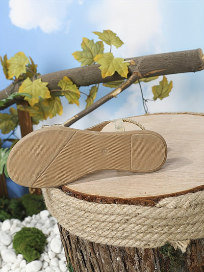 Women's Rhinestone Bohemian Wedge Sandals with Dress Shoe - Wide Width Summer Slippers, Thick Platform Heel &  Upper/Cushioning - Sparkling Party Shoes for Weddings, Beach, Prom (Hand Washable)