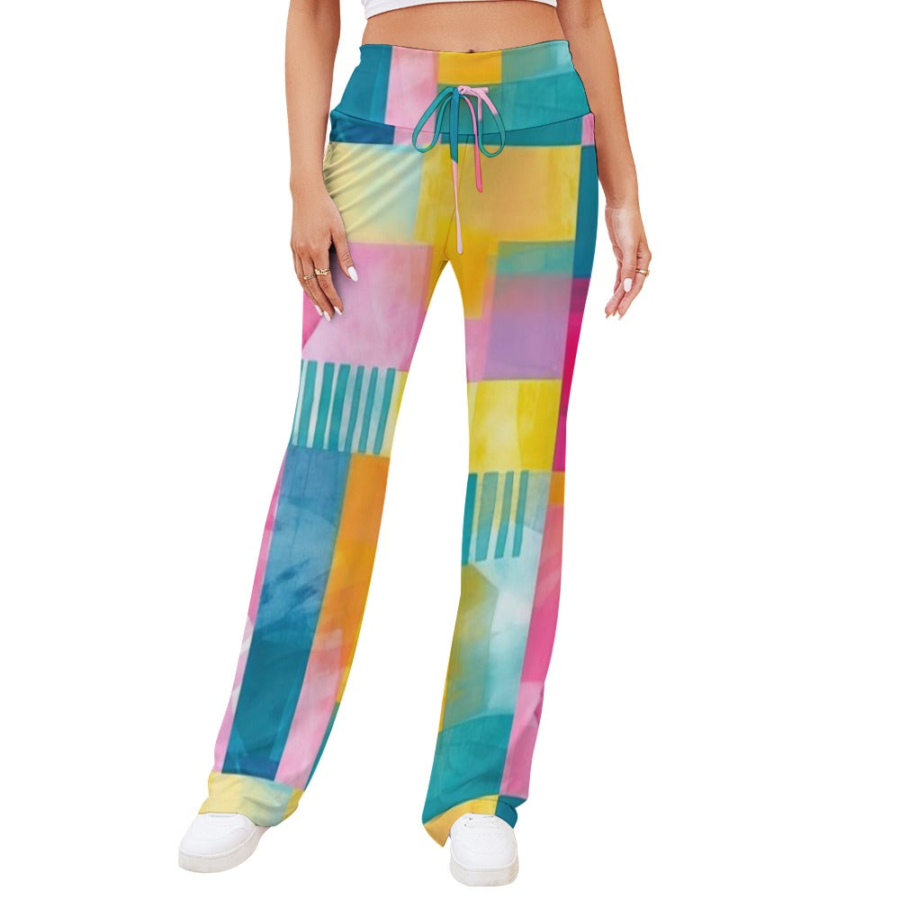 Straight Lace-Up Yoga Pants