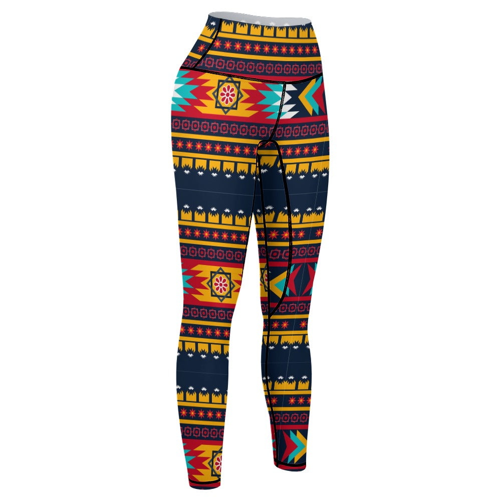 Women's Tribal Pattern Sports Yoga Pants
