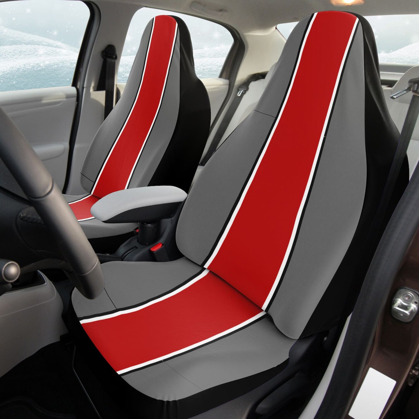 Special Edition Car Seat Cover Scarlet & Gray Fan Edition High Quality Custom Design