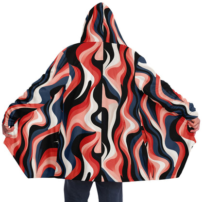 Showstopper Swirl Red Pink White Black Multicolor Hooded Wrap Custom Design
