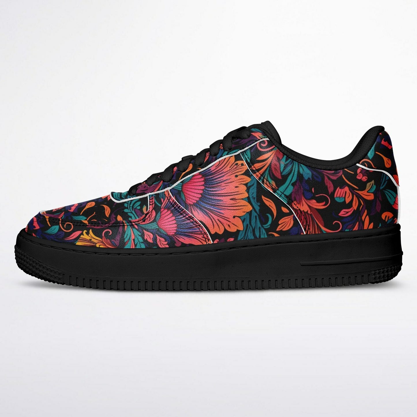 Core Low Shoes – Retro Floral Sneakers for Hippie Style
