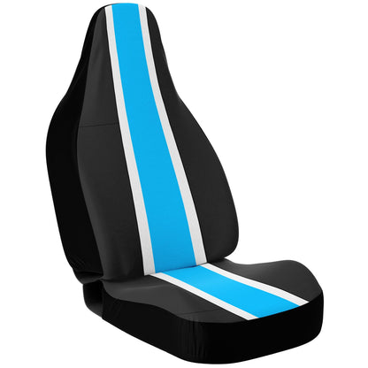 Black Blue & White Car Seat Covers