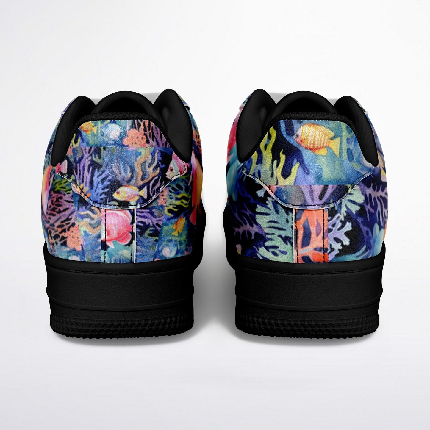 Core Low Shoes – Tropical Fish & Bright Coral Ocean Design Sneakers  Custom Design